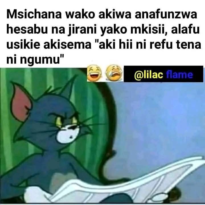 a cartoon cat sitting on a chair with a newspaper in its hand